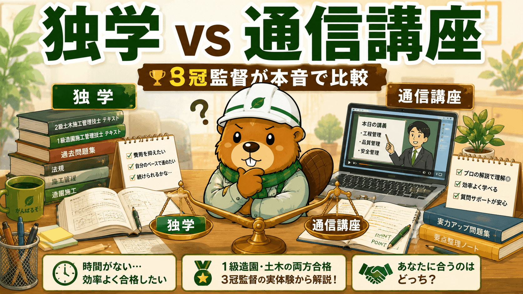 SATの土木施工管理技士講座は「あり」か?独学3冠合格者が本音で分析
